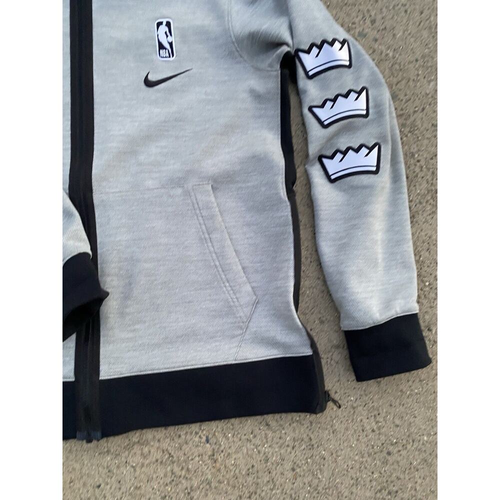 Nike Sacramento Kings Full Zip Showtime Hoodie Size Large Gray - Picture 4 of 12